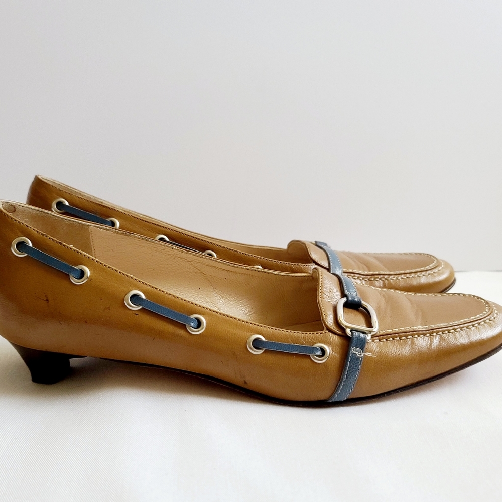 Cole Haan collection yellow gold leather loafer
